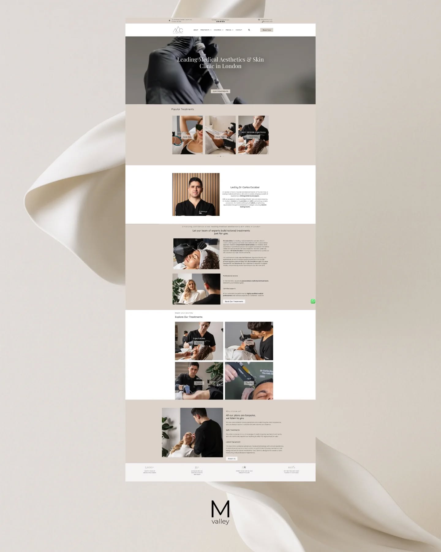 The story behind this website 📰

We recently redesigned the website for Axis Clinic with one clear goal, to create a digital presence that reflects the standard of care delivered in clinic. 

As a leading medical aesthetics & skin clinic in London, they needed a website that was not just about looking beautiful. It needs to build trust, guide the user journey, communicate treatments clearly, and convert visitors into consultations, right?

We started by refining their branding to bring together a refined & cohesive visual identity. This is key to keep the visuals impactful.

Then it was all about clear navigation and structure, strategic service page layouts  and conversion focused design elements. 

We were so pleased with the final result! We felt that the website feels elevated, professional, and aligned with their in-clinic experience. One of my favourite website design projects.

If your website no longer reflects the level of your brand, it may be time to rethink the strategy behind it.

If you have any questions about how to build a strong website, drop them below, we're  happy to chat 😘

MV Team x
.
#websitedesign #clinicmarketing #aestheticclinic #medicalaesthetics #brandingdesign