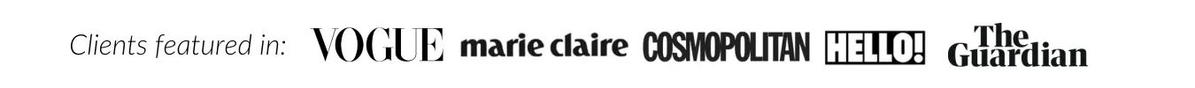 Marketing Valley clients featured in Vogue, Marie Claire, Cosmopolitan, Hello and The Guardian