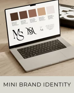 Marketing Valley portfolio project showing mini brand identity design with colour palette and typography