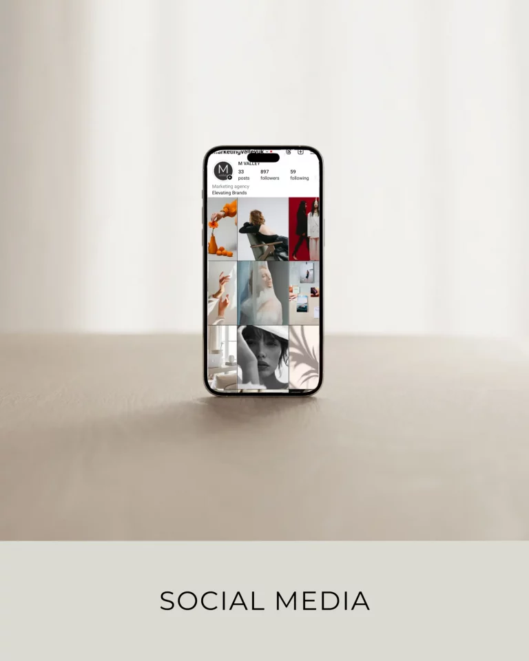 Marketing Valley social media service showcasing Instagram account management and content strategy