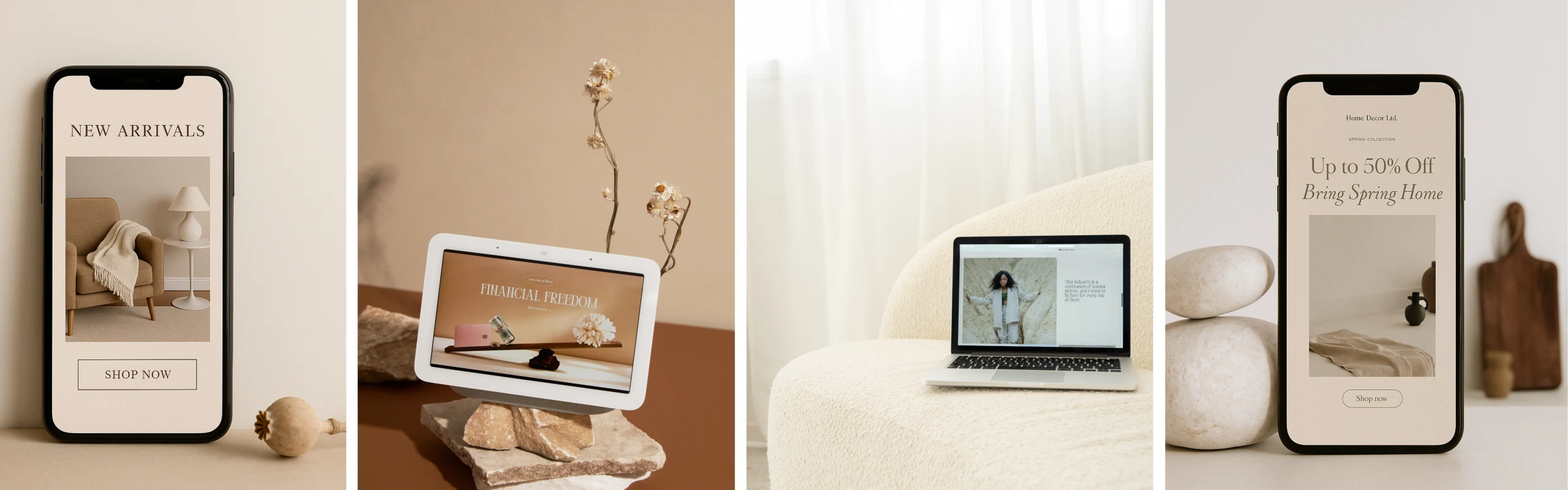 Branded email marketing campaigns displayed on smartphones, tablet, and laptop, representing Marketing Valley’s email marketing service.
