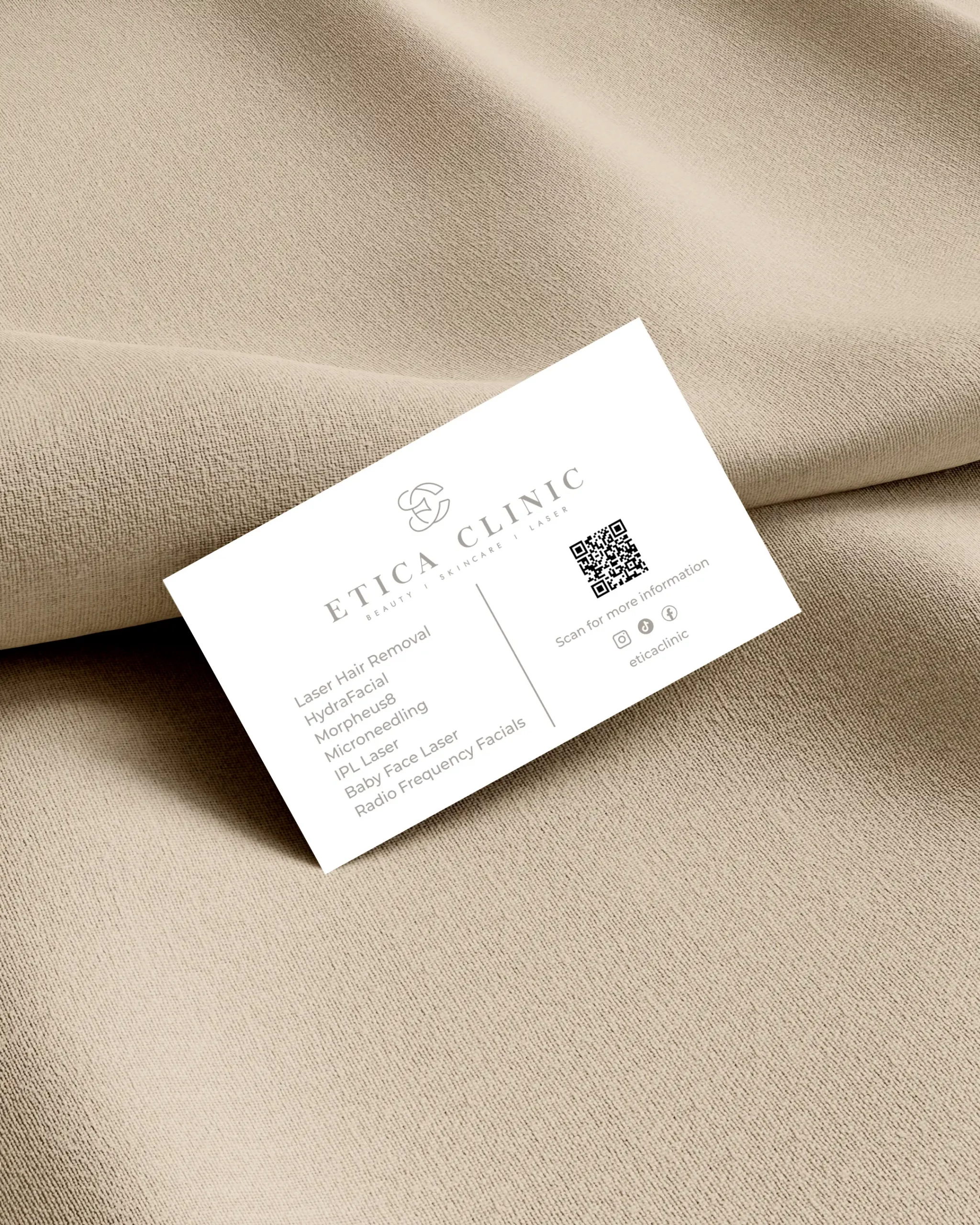 Etica Clinic brand identity and visual content created by Marketing Valley
