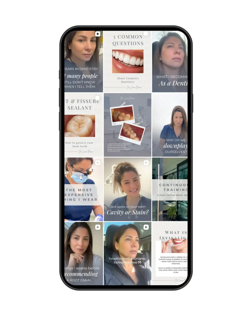 Instagram feed design created for Dr Licínea Brown by Marketing Valley Social Media
